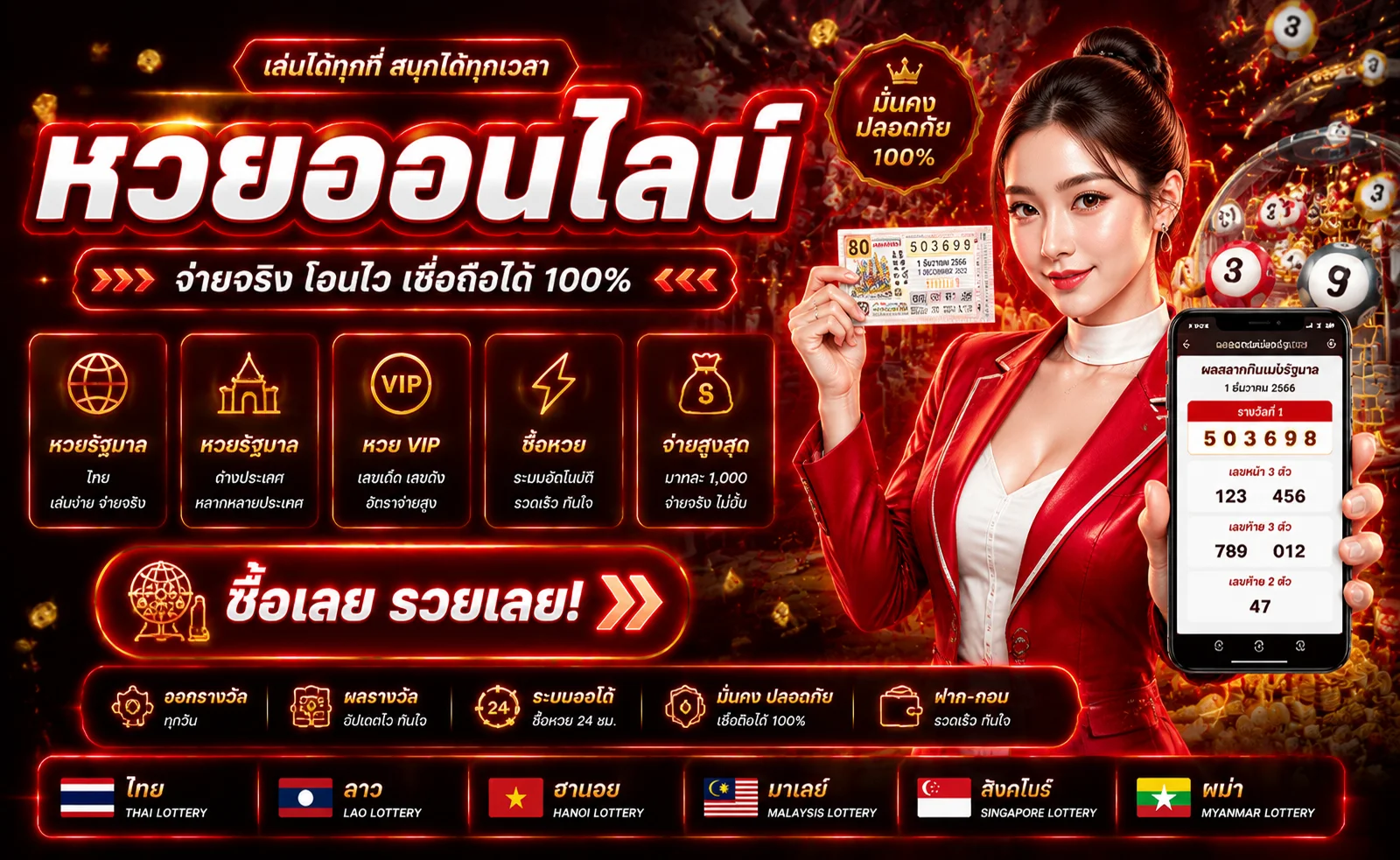หวยออนไลน์ WINSTAR123 แทงหวยเว็บตรงจ่ายเต็ม